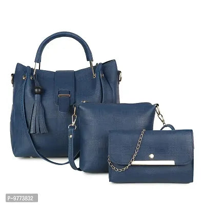 DANIEL CLARK Women's Handbags Combo (Blue) - Set of 3